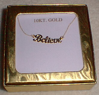 10K Gold "Believe" Necklace